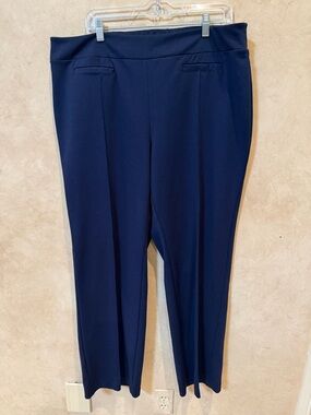 Cato Classic Navy Pull-On Ponte Pants women’s plus 18/20 comfy career